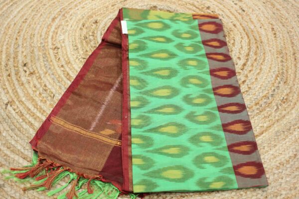 Ikkat Silk Cotton Saree - Image 2