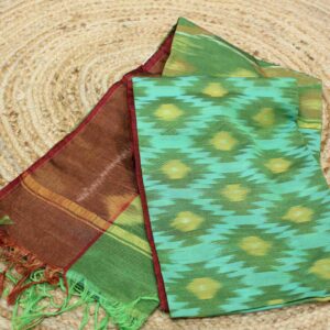 Ikkat Silk Cotton Saree