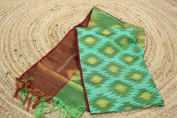 Ikkat Silk Cotton Saree