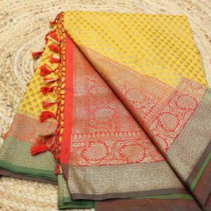 3D Kashi Katan Semi Banaras Silk Saree