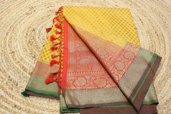 3D Kashi Katan Semi Banaras Silk Saree