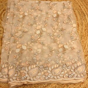 Soft Net Saree Zari & Stone Work