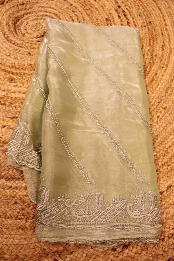 Embroidery & Stone Work Designer Saree - Image 4