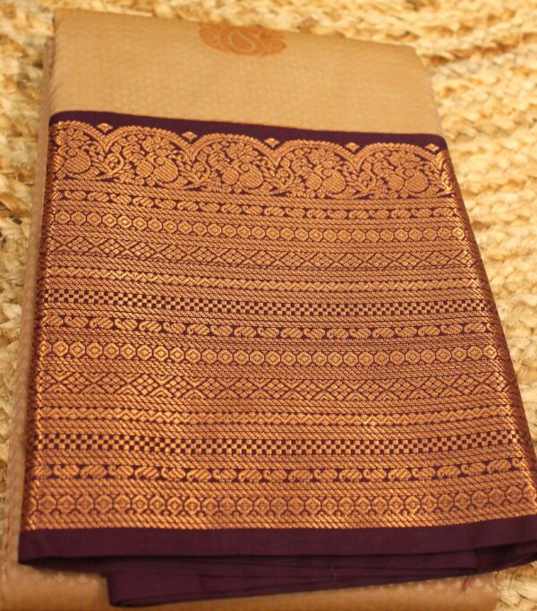 Mango Buttas with Big Border Semi Kanchi Saree