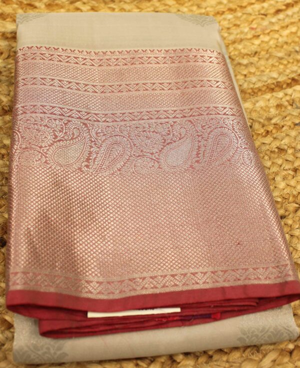 Kanchi Silk Saree with Big Border & Buttas