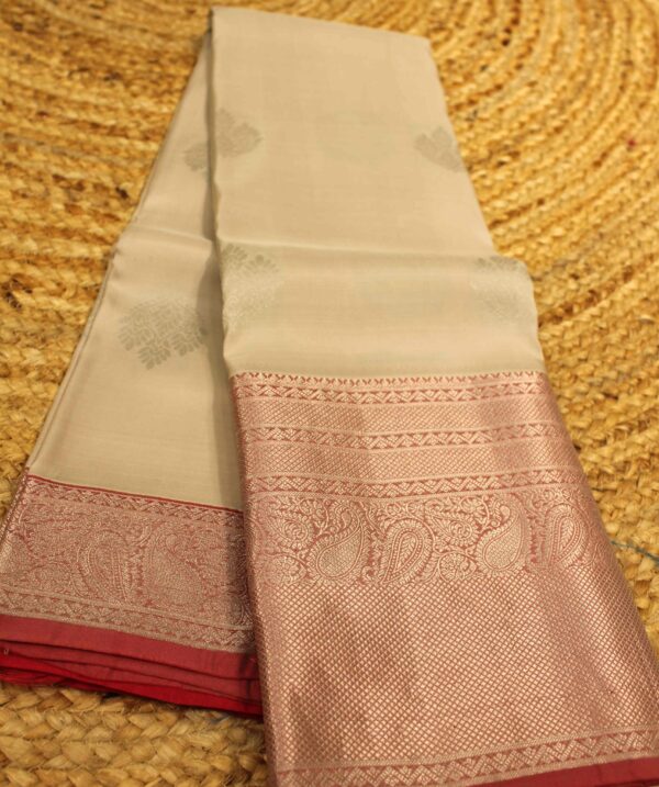 Kanchi Silk Saree with Big Border & Buttas - Image 2