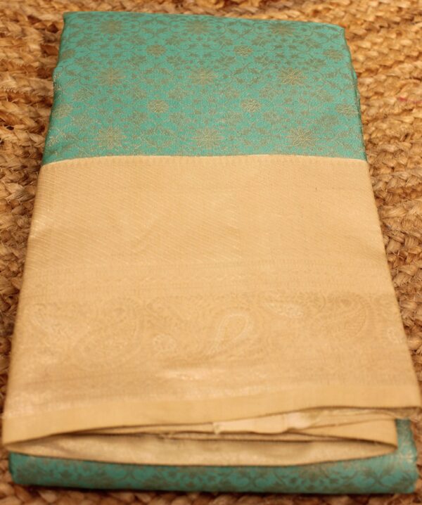 Zari Brocade Pure Kanchi Silk Saree - Image 3