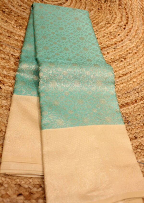 Zari Brocade Pure Kanchi Silk Saree - Image 4