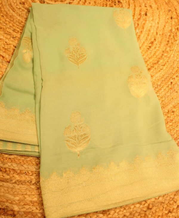Floral Butta Georgette Saree - Image 2