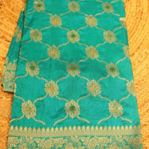 Zari Woven Jaal with Meenakari Semi Banaras Saree