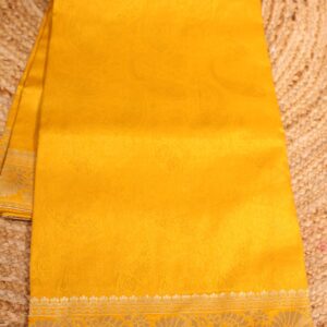 Mustard Semi Banaras Silk Saree
