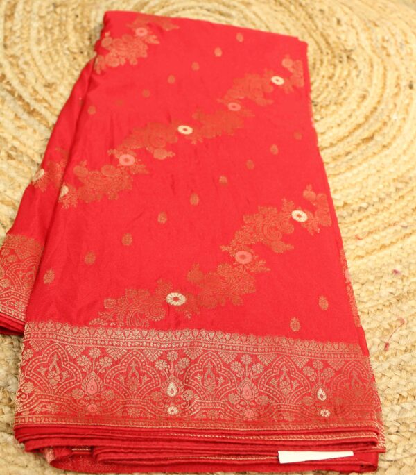 Semi Banaras Silk Diagonal Jaal Saree