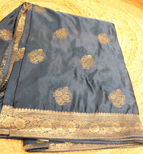 Semi Banaras Silk Floral Buttas Saree