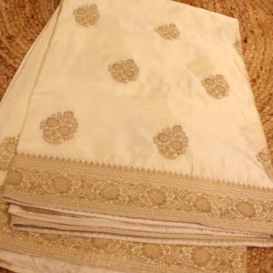 Alternative view of Semi Banaras Silk Floral Buttas Saree