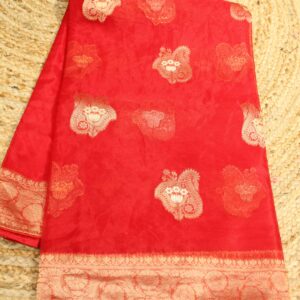 Alternative view of Semi Organza Buttas Saree