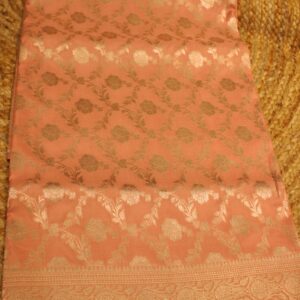 Baby Pink Jaal Pure Katan Banaras Silk Saree