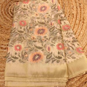 Jaal Work with Meenakari Designer Saree
