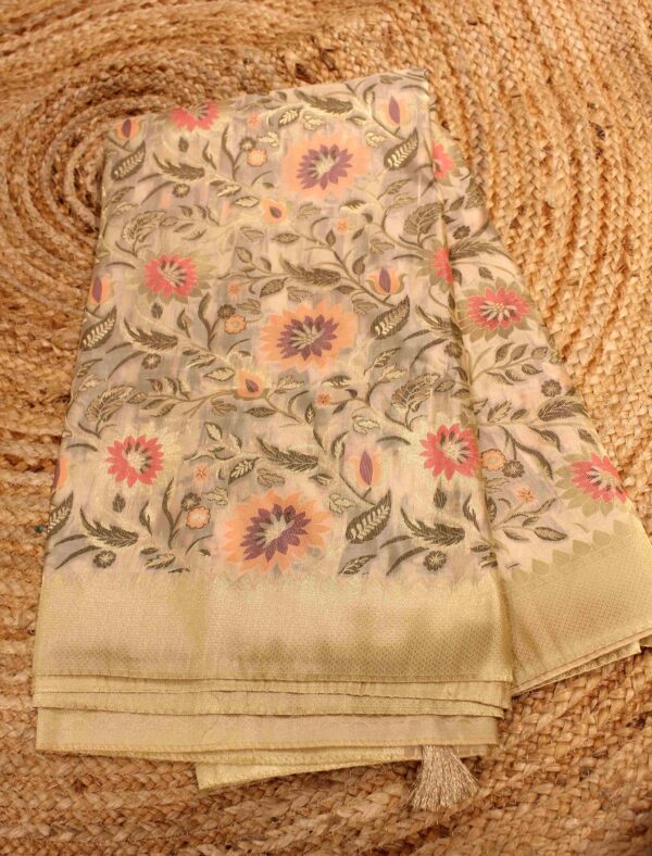 Jaal Work with Meenakari Designer Saree