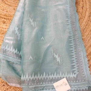 Alternative view of Thread Work Motifs & Zircon Work Designer Saree