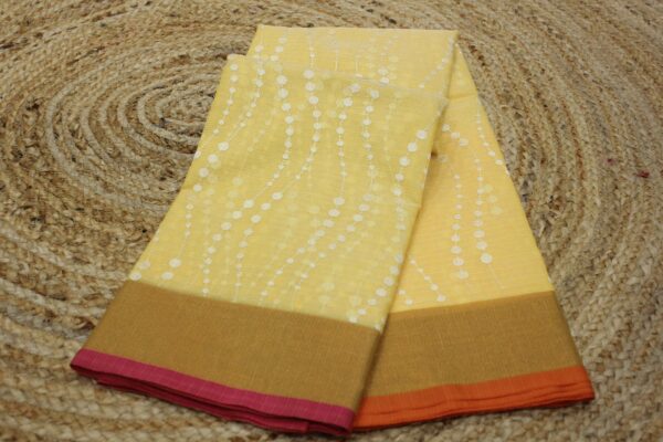 Embroidery Kota Checks Saree - Image 2