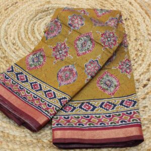 Alternative view of Printed Chanderi Saree