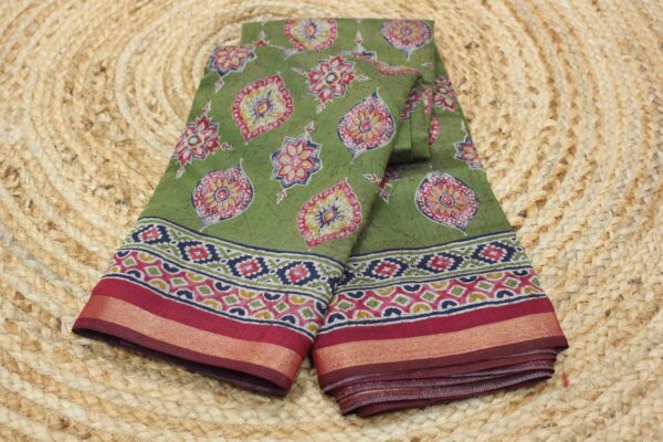 Printed Chanderi Saree - Image 3