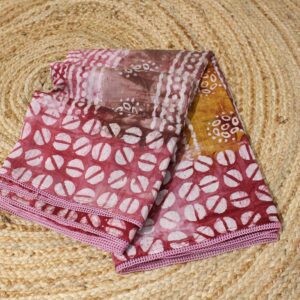 Batik Print Cotton Silk Saree