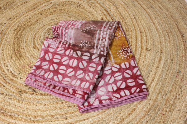 Batik Print Cotton Silk Saree