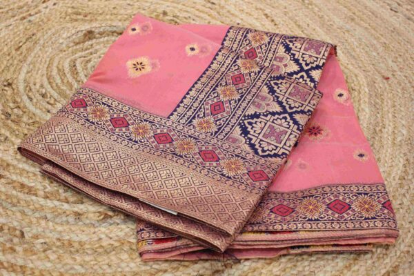Zari Butta with Meenakari Cotton Saree