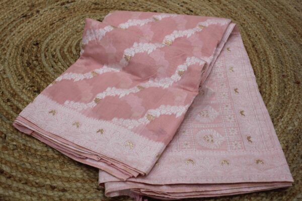 Jaal with Zari Buttas Cotton Saree - Image 4
