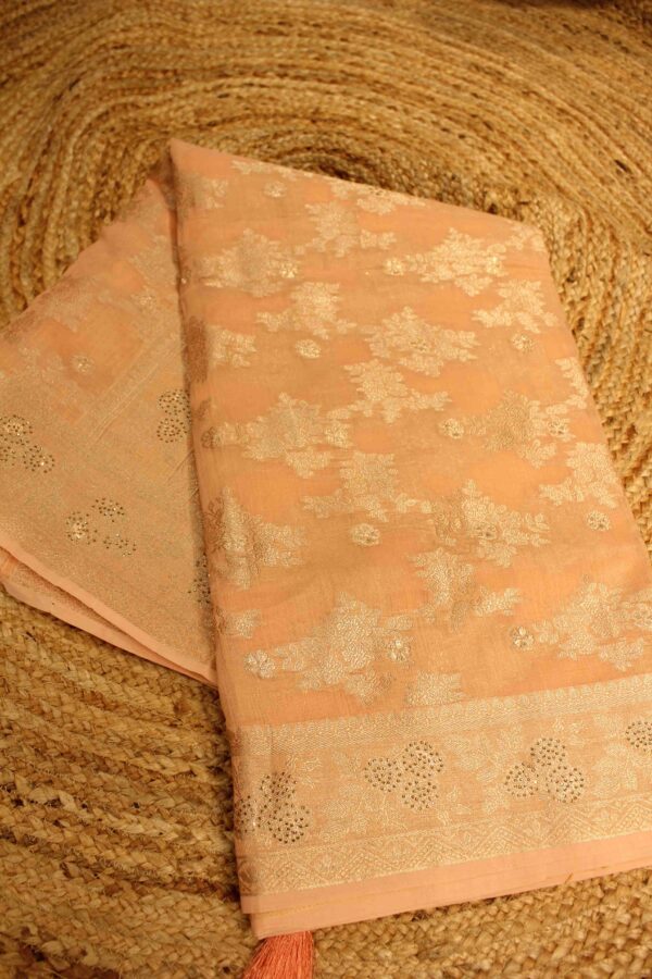 Zari Jaal with Zircon Saree