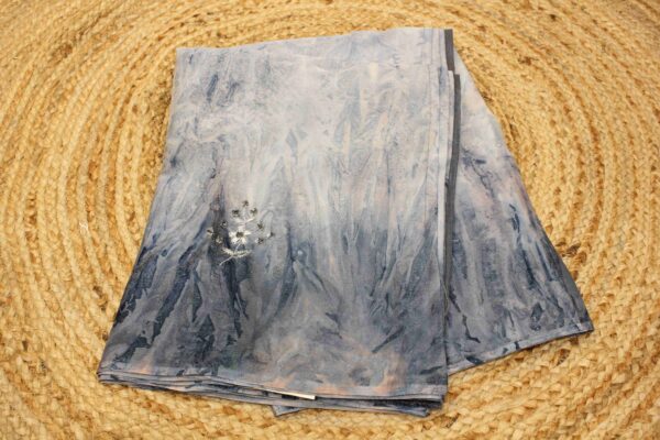 Printed Sequence work Crepe Saree - Image 3