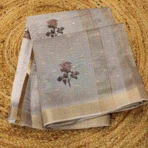 Alternative view of Printed Zari Buttas Cotton Saree
