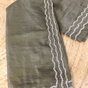 Alternative view of Zircon work Designer Saree