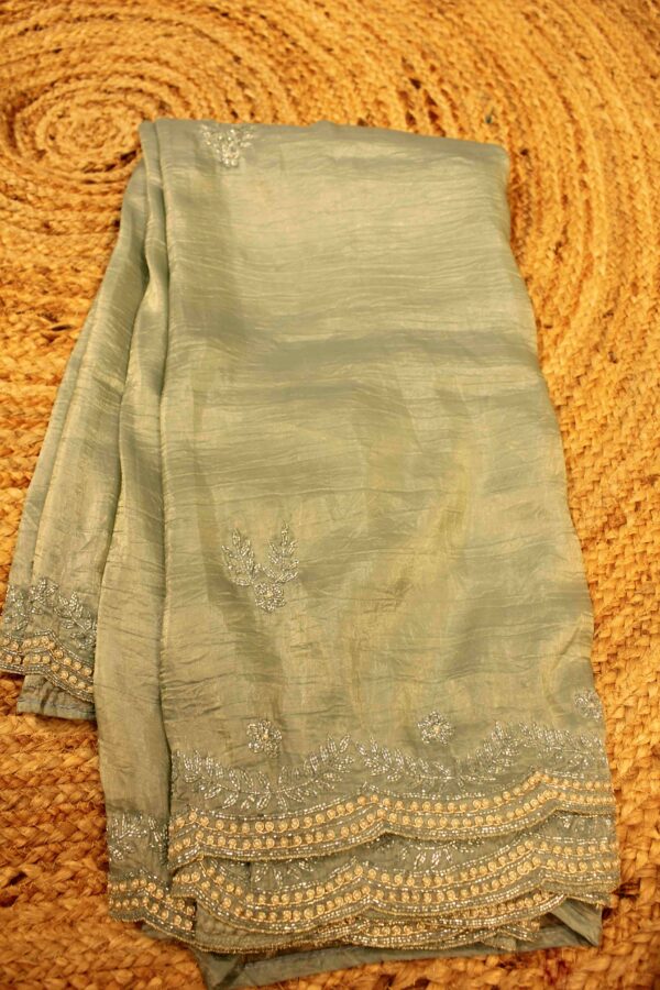 Cut dana & Pearl work Designer Saree