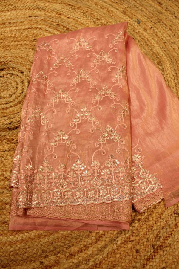 Zircon & Thread Embroidery Designer Saree
