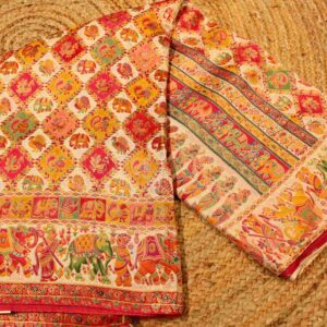 Alternative view of Patola Position Print Zari Woven Crepe Designer Saree