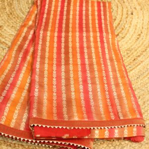 Ombre Vertical Zari Stripes Designer Saree