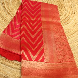 Alternative view of Ombre Horizontal Zari Leheriya Designer Saree