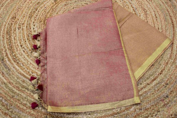 Pink Linen Tissue Saree
