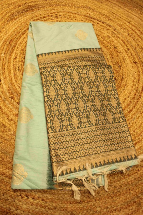 Zari Butta Tussar Saree - Image 2