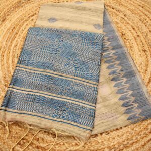 Floral Motifs Semi Tussar Saree