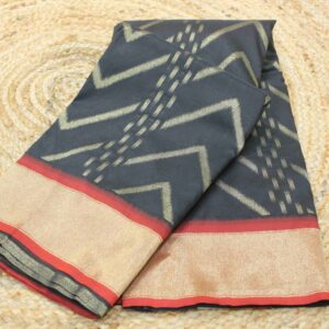 Zig Zag Zari Design with Rich Pallu Semi Silk Saree