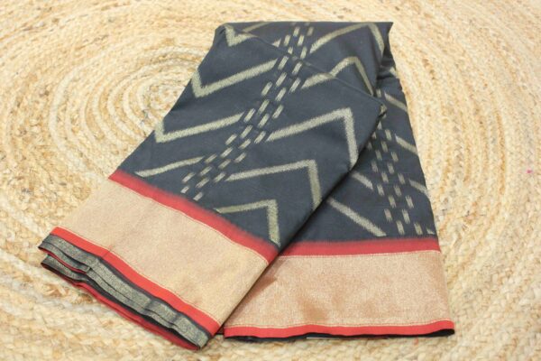 Zig Zag Zari Design with Rich Pallu Semi Silk Saree