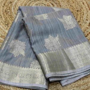 Zari Woven Buttas with Zari Border Tussar Saree