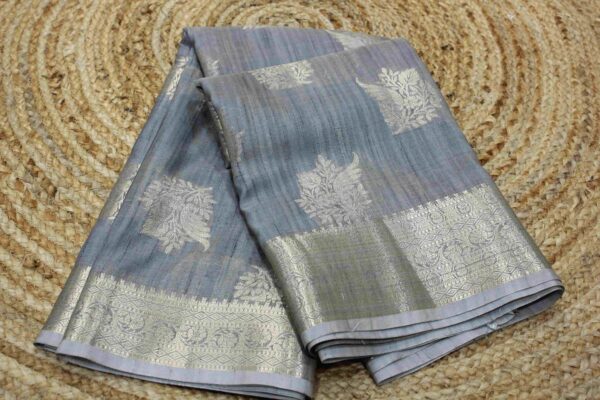 Zari Woven Buttas with Zari Border Tussar Saree
