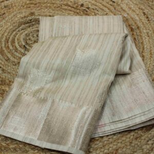 Alternative view of Zari Woven Buttas with Zari Border Tussar Saree