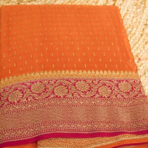 Alternative view of Diamond Buttas 3D Pure Crepe Banaras Saree
