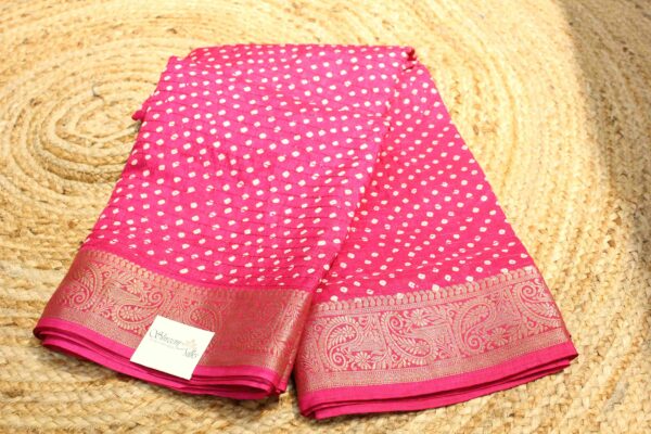 Bandhani Prints Fancy Saree - Image 2