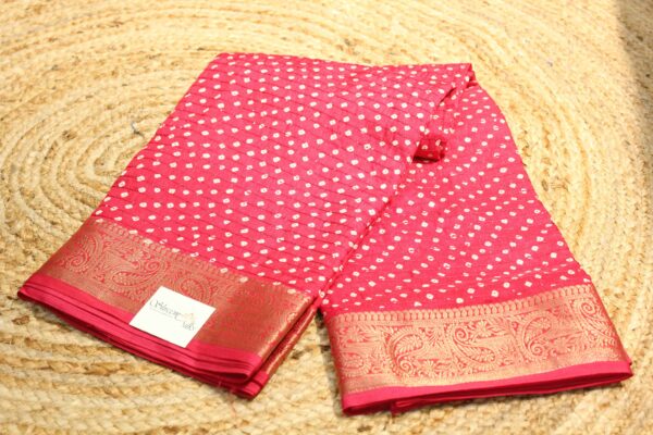 Bandhani Prints Fancy Saree - Image 3